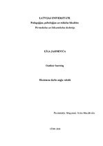 Eseja 'Outdoor Learning', 1.