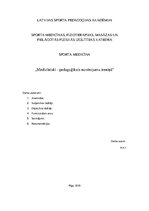 Konspekts 'Medicīniski pedagoģiskais novērojums treniņā', 1.