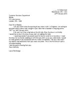 Paraugs 'Formal Letter of Complaint', 1.