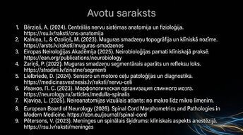 Prezentācija 'Muguras smadzenes', 16.
