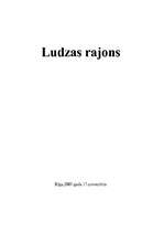 Konspekts 'Ludzas rajons ', 1.