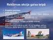 Prezentācija 'Reklāmas izvietojums lidmašīnās', 8.