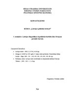 Konspekts 'Latvijas Republikas ārpolitiskā darbība līdz Otrajam pasaules karam', 1.
