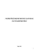 Referāts 'Nepilnīgā konkurence Latvijas tautsaimniecībā', 1.