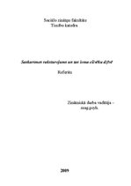 Referāts 'Saskarsmes raksturojums un tās loma cilvēku dzīvē', 1.