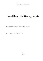 Referāts 'Konfliktu risināšana ģimenē', 1.