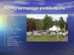Prezentācija 'Latvijas kempingu piedāvājumu raksturojums', 10.