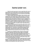 Eseja 'Saeimai pieder vara', 1.