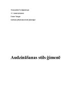 Referāts 'Audzināšanas stils ģimenē', 1.