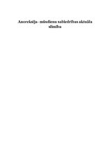 Referāts 'Anoreksija - mūsdienu sabiedrības aktuāla slimība', 1.