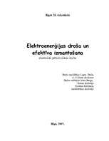 Referāts 'Elektroenerģijas droša un efektīva izmantošana', 1.