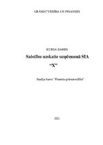 Referāts 'Saistību uzskaite uzņēmumā X', 1.