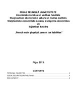 Konspekts 'French Main Physical Person Tax Liabilities', 1.