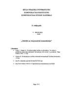 Eseja 'Informācijas pieejamība un globalizācija - jauna ilūzija par vienlīdzību', 1.