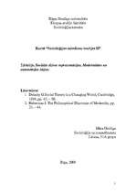 Konspekts 'Sociālās dzīves reprezentācijas. Modernitātes un autonomijas idejas', 1.