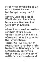 Referāts 'Lielās nātres (Urtica dioica L.) šķiedru pielietojums tautas medicīnā un tekstil', 10.