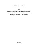 Eseja 'Arhitektes un dizaineres Martas Staņas radošā darbība', 1.