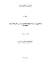 Referāts 'Konkurence lauku tūrisma sektorā Valmieras rajonā', 1.