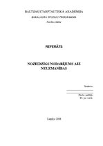 Referāts 'Noziedzīgs nodarījums aiz neuzmanības', 1.