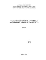 Referāts 'Vācijas ekonomikas attīstības īpatnības un mūsdienu tendences', 1.