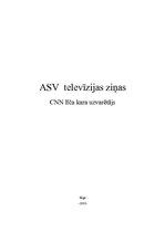 Referāts 'ASV televīzijas ziņas. CNN līča kara uzvarētājs', 1.