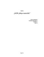 Referāts 'MDF plātņu materiāls', 1.