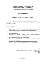 Konspekts 'Multikulturālās sabiedrības Lielbritānijā, ASV, Kanādā, Francijā un Latvijā', 1.