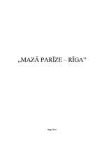 Referāts 'Mazā Parīze - Rīga', 1.