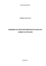 Referāts 'Differences between British English and American English', 1.