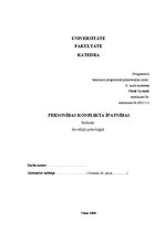 Referāts 'Personības konflikta īpatnības', 1.