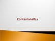 Prezentācija 'Kontentanalīze', 1.