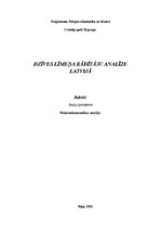 Referāts 'Dzīves līmeņa rādītāju analīze Latvijā', 1.
