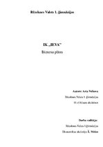 Biznesa plāns 'Biznesa plāns IK "Ieva"', 1.