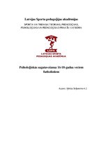 Referāts 'Psiholoģiskās sagatavošanas 16-18-gadus veciem futbolistiem', 1.