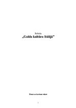 Referāts 'Galda kultūra Itālijā', 1.