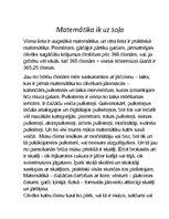 Eseja 'Matemātika manā dzīvē', 3.