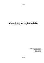 Referāts 'Gravitācijas mijiedarbība', 1.