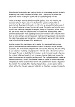 Eseja 'People These Days Buy More Products than They Need', 2.