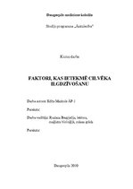 Referāts 'Faktori, kas ietekmē cilvēka ilgdzīvošanu', 1.