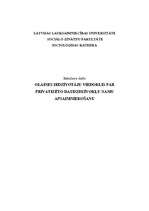 Diplomdarbs 'Olaines iedzīvotāju viedoklis par privatizēto daudzdzīvokļu namu apsaimniekošanu', 1.