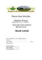 Referāts 'Nauda Latvijā', 1.