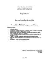 Konspekts 'Politiskā kampaņa un vēlēšanas', 1.