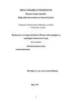 Konspekts 'Konkurence un tirgus struktūra. Firmas rīcība pilnīgas un nepilnīgas konkurences', 1.