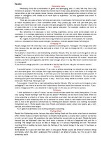 Konspekts 'Topics for the Speaking Part of the English Exam', 1.