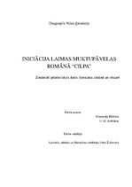 Referāts 'Iniciācija Laimas Muktupāvelas romānā "Cilpa"', 1.