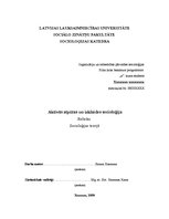 Referāts 'Aktīvās atpūtas un izklaides socioloģija', 1.