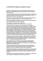 Eseja 'Leadership Development', 1.