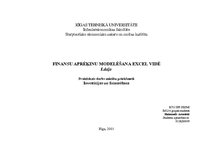 Referāts 'Finanšu aprēķinu modelēšana Excel vidē ', 50.