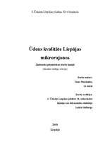 Referāts 'Ūdens kvalitāte Liepājas mikrorajonos', 1.
