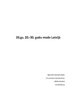 Referāts '20.gadsimta 20.-30.gadu mode Latvijā', 1.